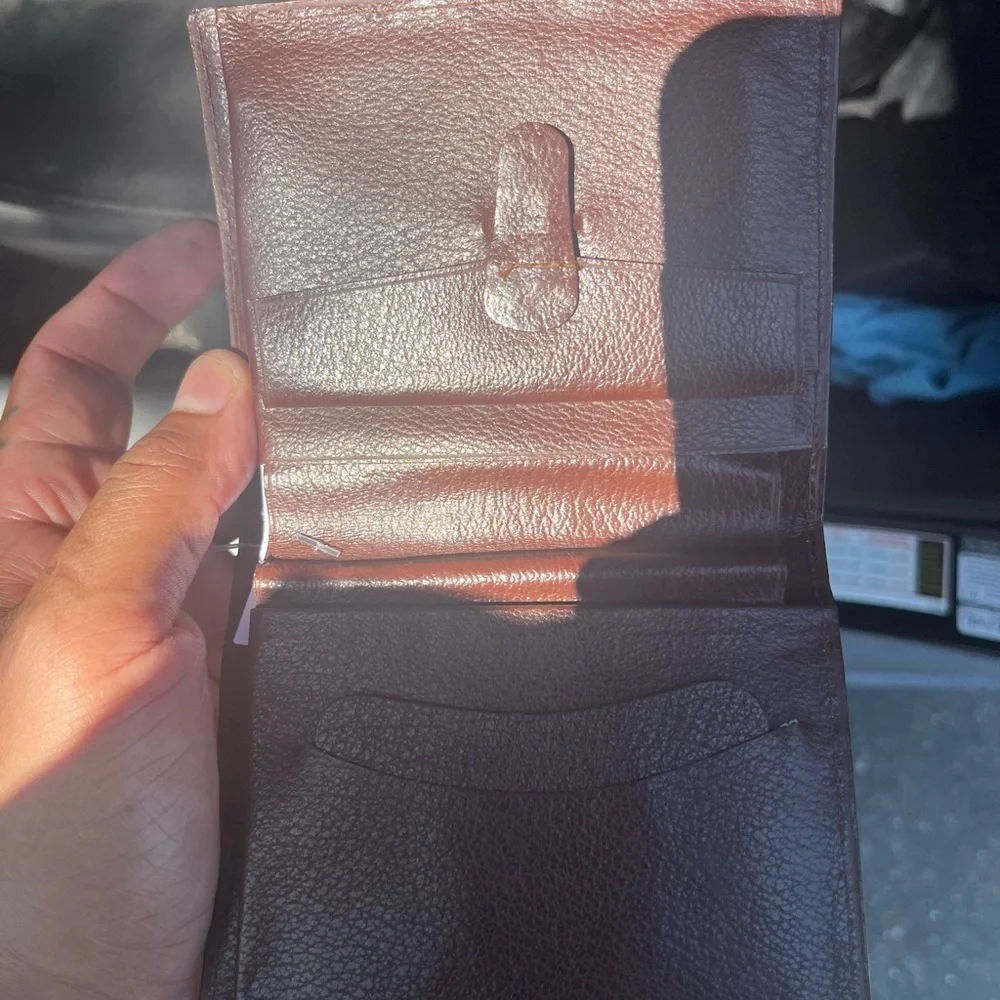 Men's and women’s 100% real Brown Crocodile-Pattern Leather Wallet